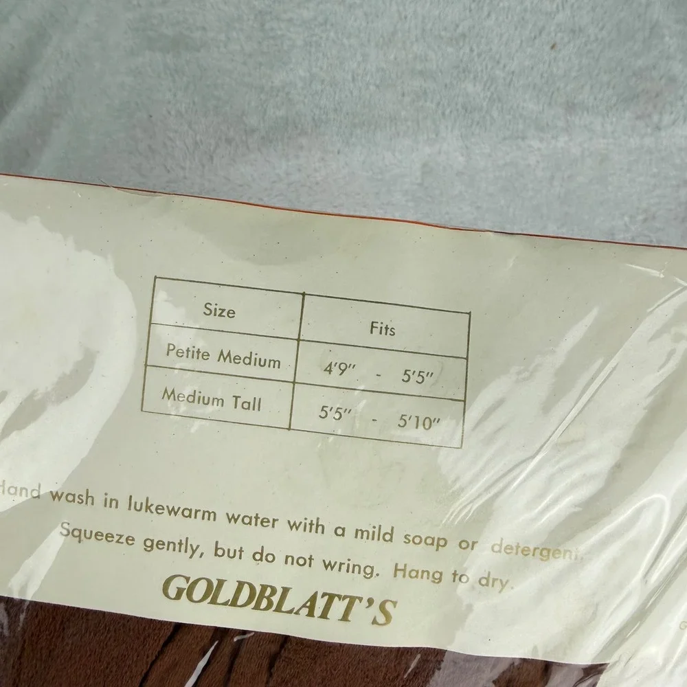 Vintage Gold Coast Sunspice Pantyhose Medium Tall Goldblatt's Deadstock Tights